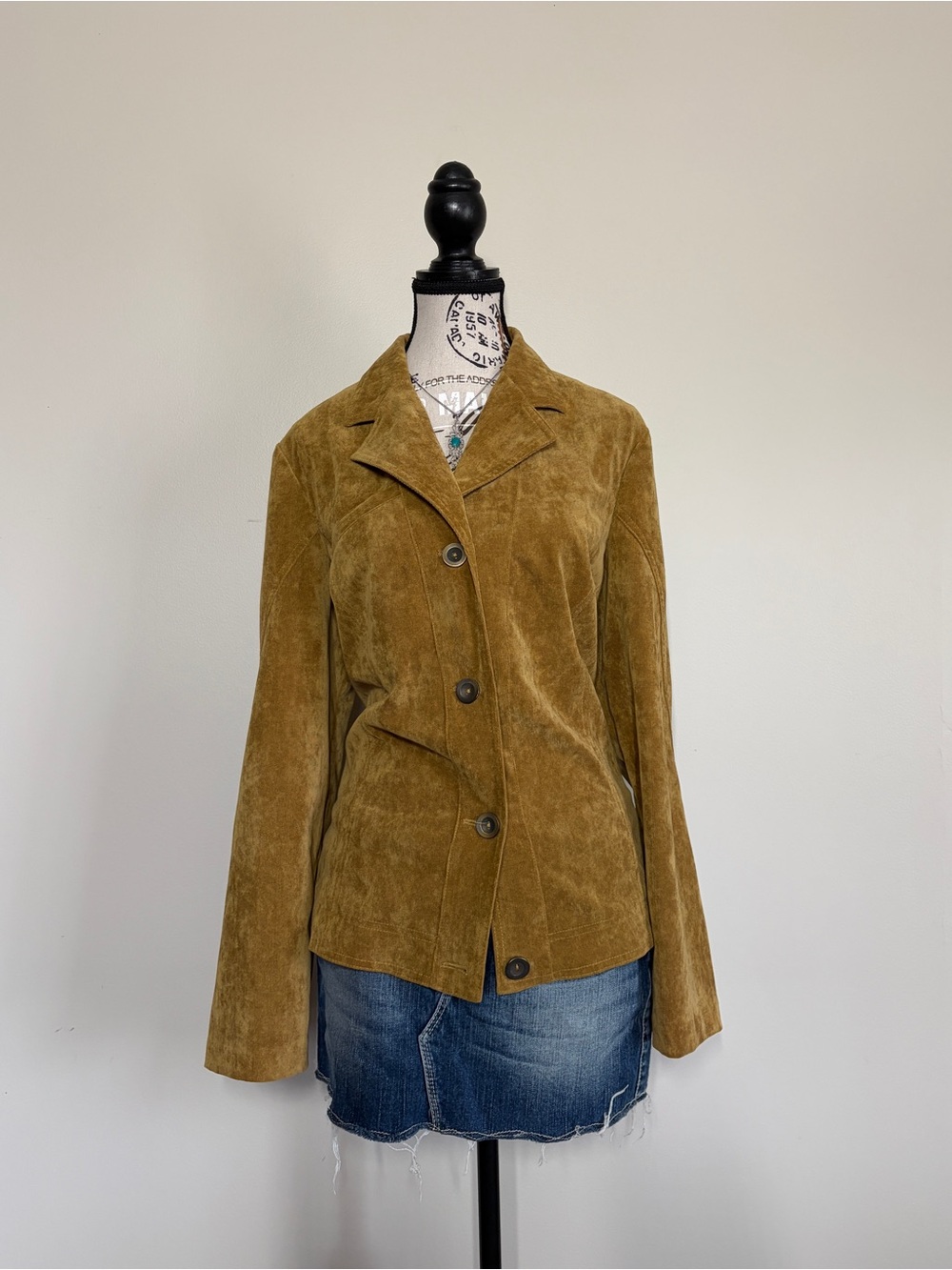Vintage 90’s Western Tan Brown Corduroy Button Front Blazer Jacket